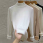 Thick Turtleneck Sweater Women Slim Thicken Plush Velvet Lined Knit Jumper italy Style Simple Base Layer Tops Women Pullover