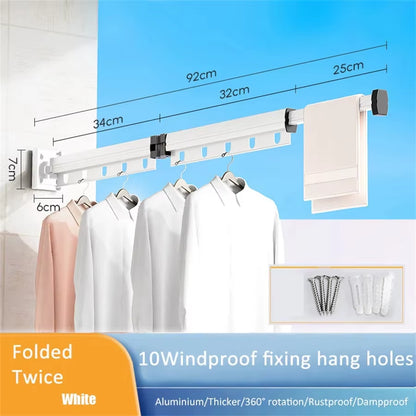 "מתקן ייבוש כביסה טלסקובי חסכוני במקום — אלגנטיות וחדשנות לבית, בעיצוב איטלקי מוקפד."