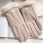 1Pair Women'S Thermal Lined Cycling Gloves, Winter Warmth Riding Gloves Halloween Accessories Winter Gloves