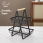 2025 New Portable Iron Kitchen Storage Rack Multifunctional Fruit Basket Multi-Layer Snack Storage Shelf