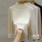 Thick Turtleneck Sweater Women Slim Thicken Plush Velvet Lined Knit Jumper italy Style Simple Base Layer Tops Women Pullover