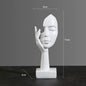 Nordic Resin Abstract Statue Desktop Ornaments Sculpture Figurines Face Character Light Luxury Art Crafts Office Home Decor
