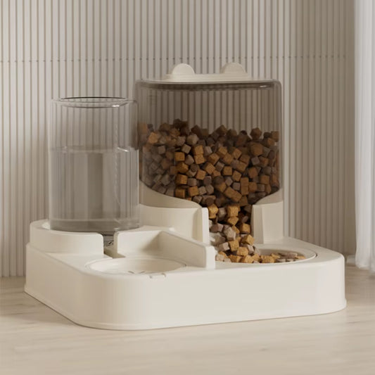 קערת האכלה חכמה 2-ב-1 לחתולים ולכלבים – קיבולת גדולה עם מתקן מים אוטומטי לנוחות מרבית וטיפול קל בכל יום.