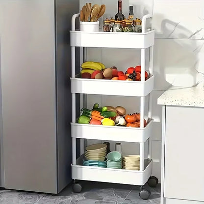 Multifunctional Storage Cart with Open Shelves Living Space Book Display Suitable for Kitchen Bedroom Storage Decor Organizer