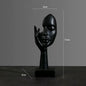 Nordic Resin Abstract Statue Desktop Ornaments Sculpture Figurines Face Character Light Luxury Art Crafts Office Home Decor